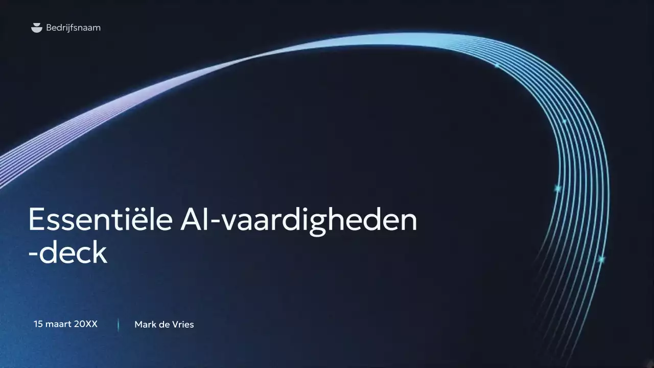 Presentatie van de Blue Modern AI-cursus