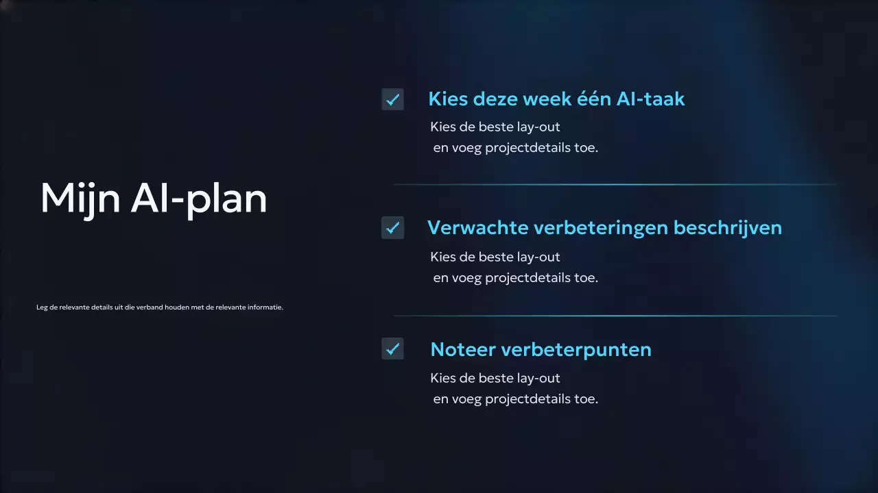 Presentatie van de Blue Modern AI-cursus