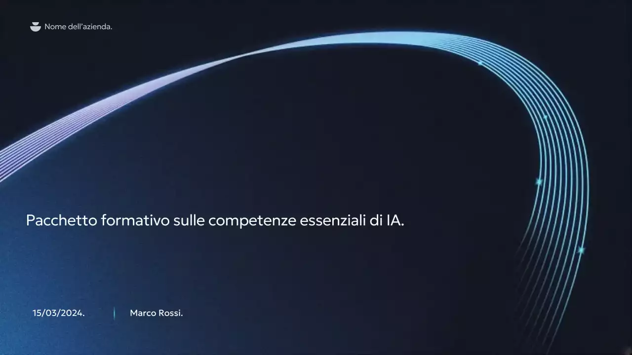 Presentazione del corso Blue Modern AI
