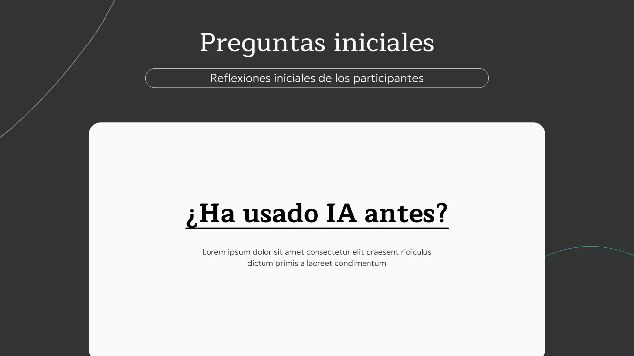 Invitación al curso de IA minimalista en beige. Presentación.
