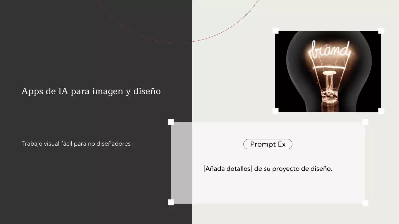Invitación al curso de IA minimalista en beige. Presentación.