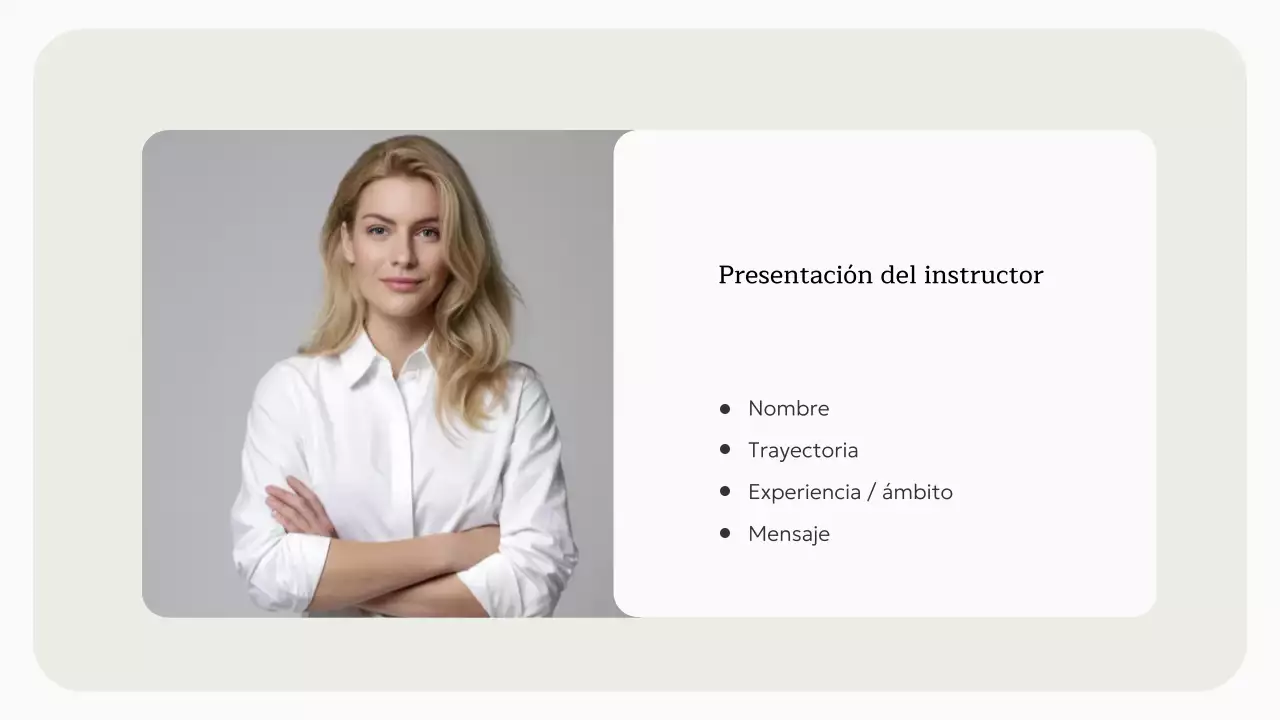 Invitación al curso de IA minimalista en beige. Presentación.