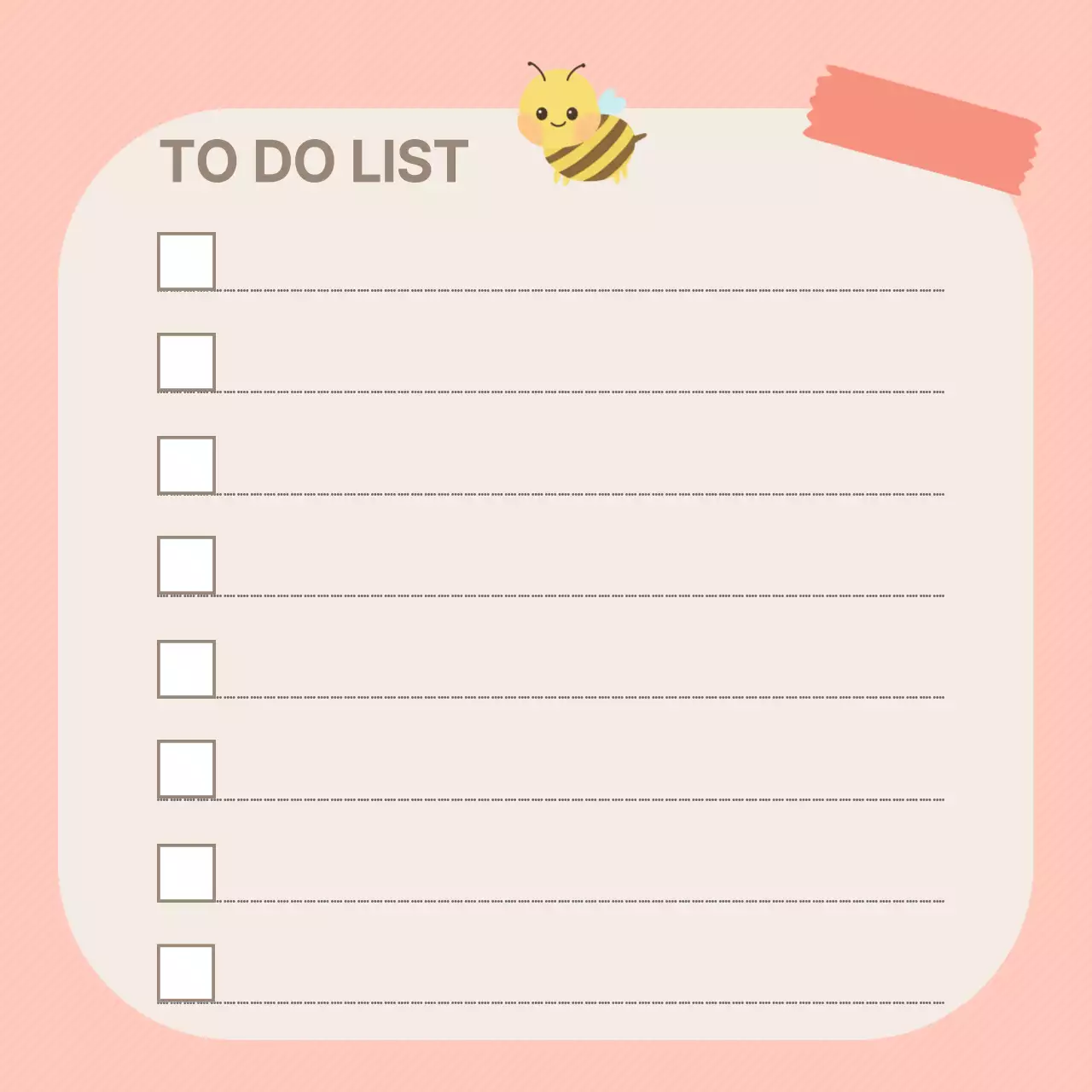 핑크색 깔끔한 할일 포토프레임