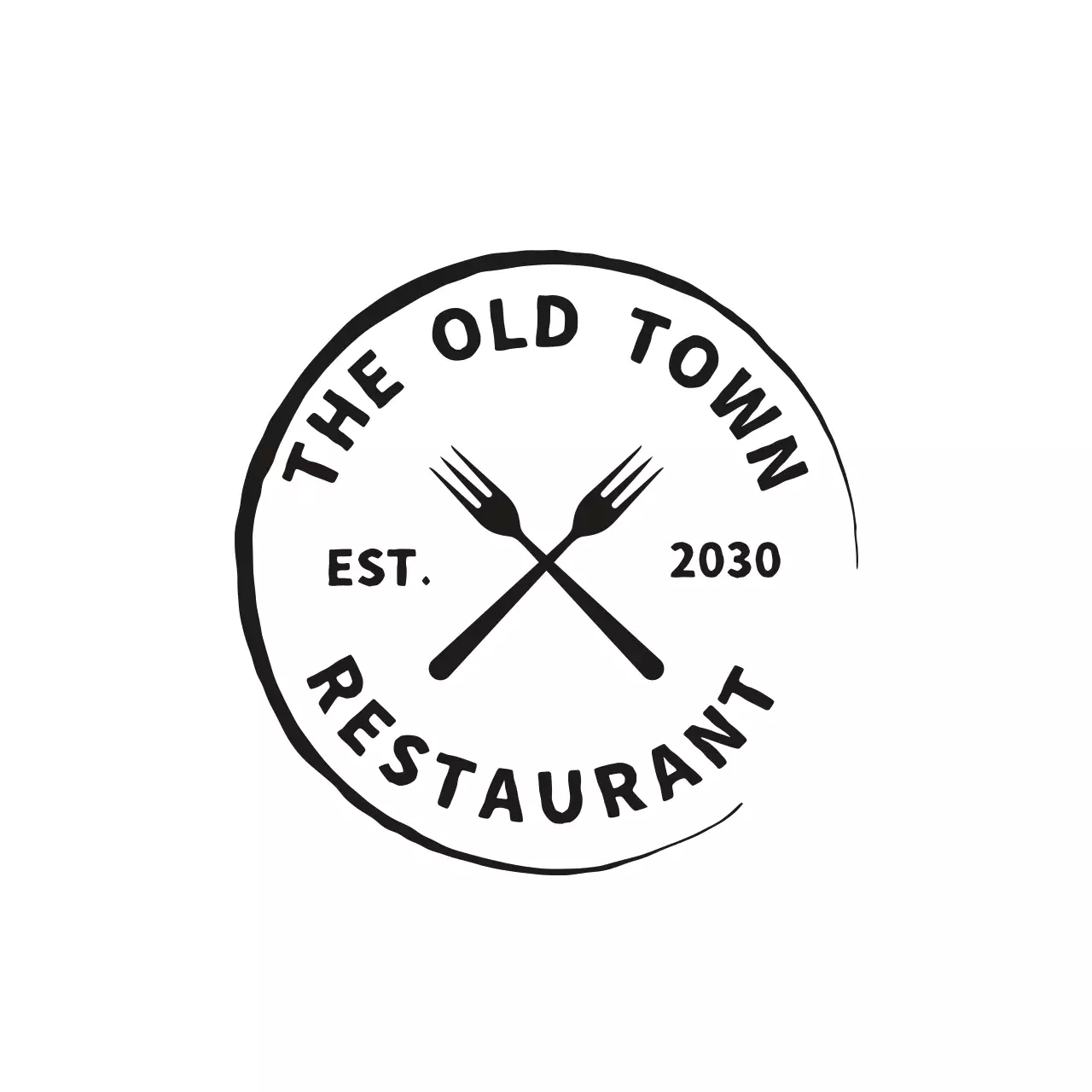 black vintage restaurant for brand identity