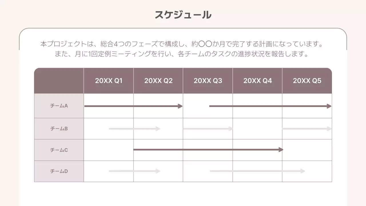 ベージュ シンプル ビジネス プレゼンテーション