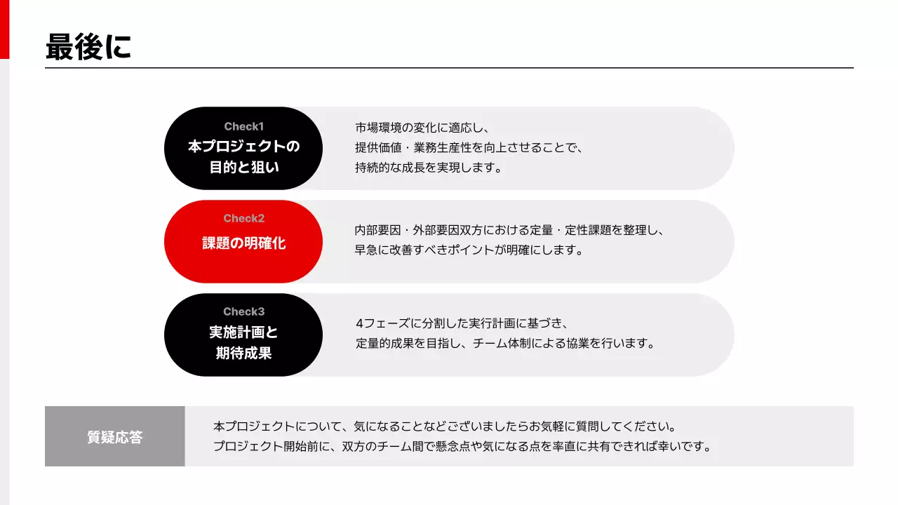 白黒 シンプル ビジネス プレゼンテーション