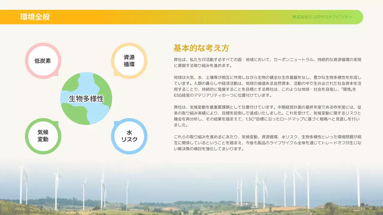 カラフル モダン 環境 報告書