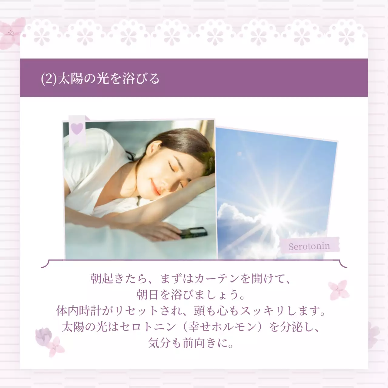 紫 かわいい ライフスタイル チラシ