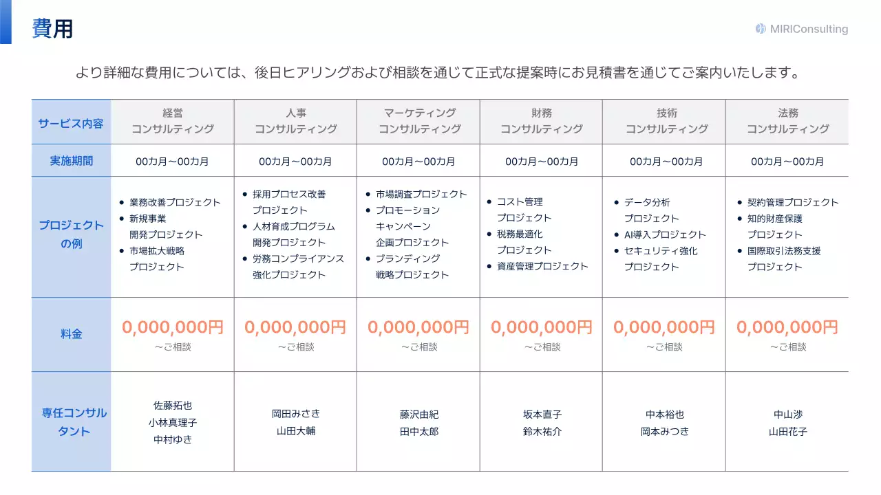 青 モダン ビジネス 提案書