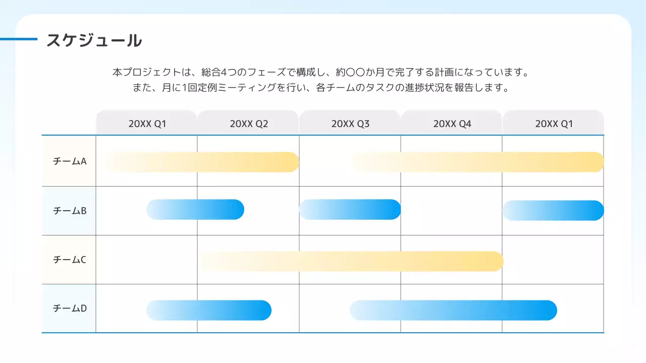 青 シンプル ビジネス プレゼンテーション