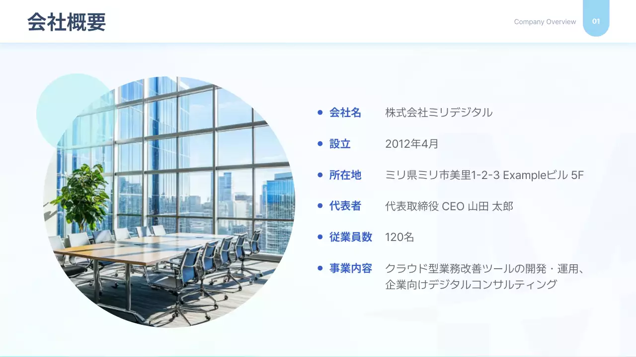 青 モダン 採用 プレゼンテーション