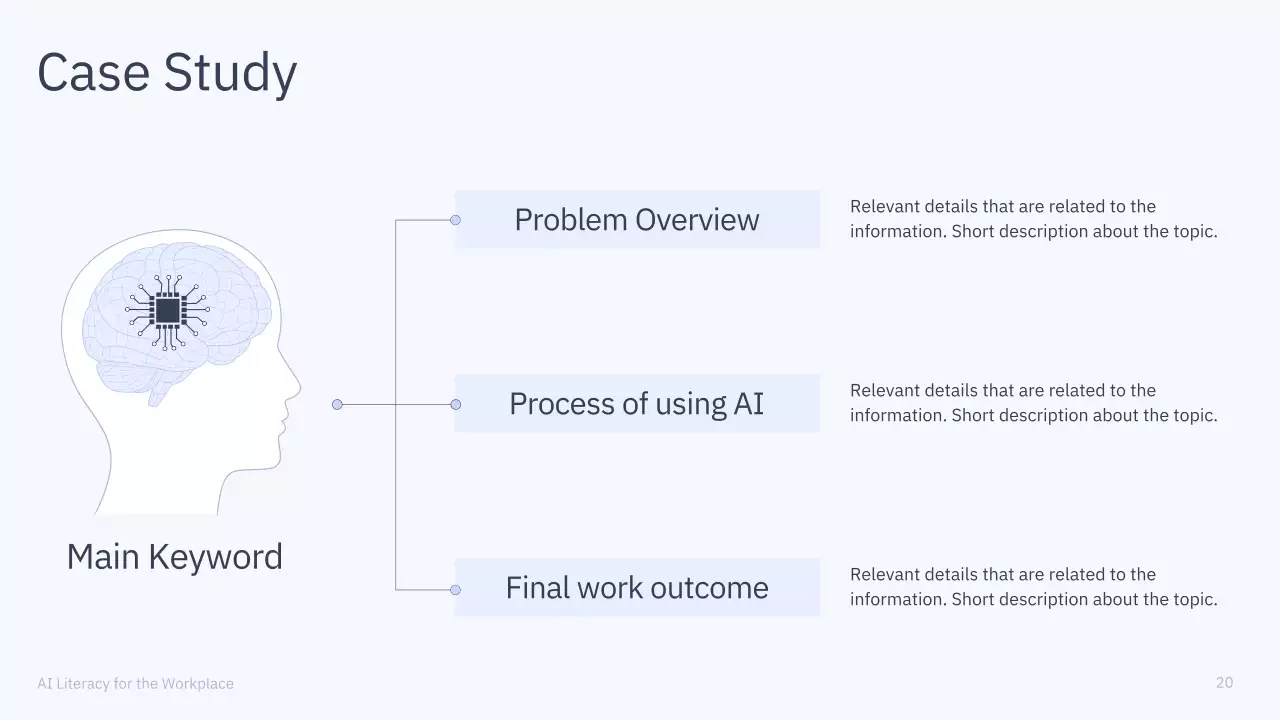 Presentasi Kursus AI Sederhana Berwarna Biru dan Abu-abu