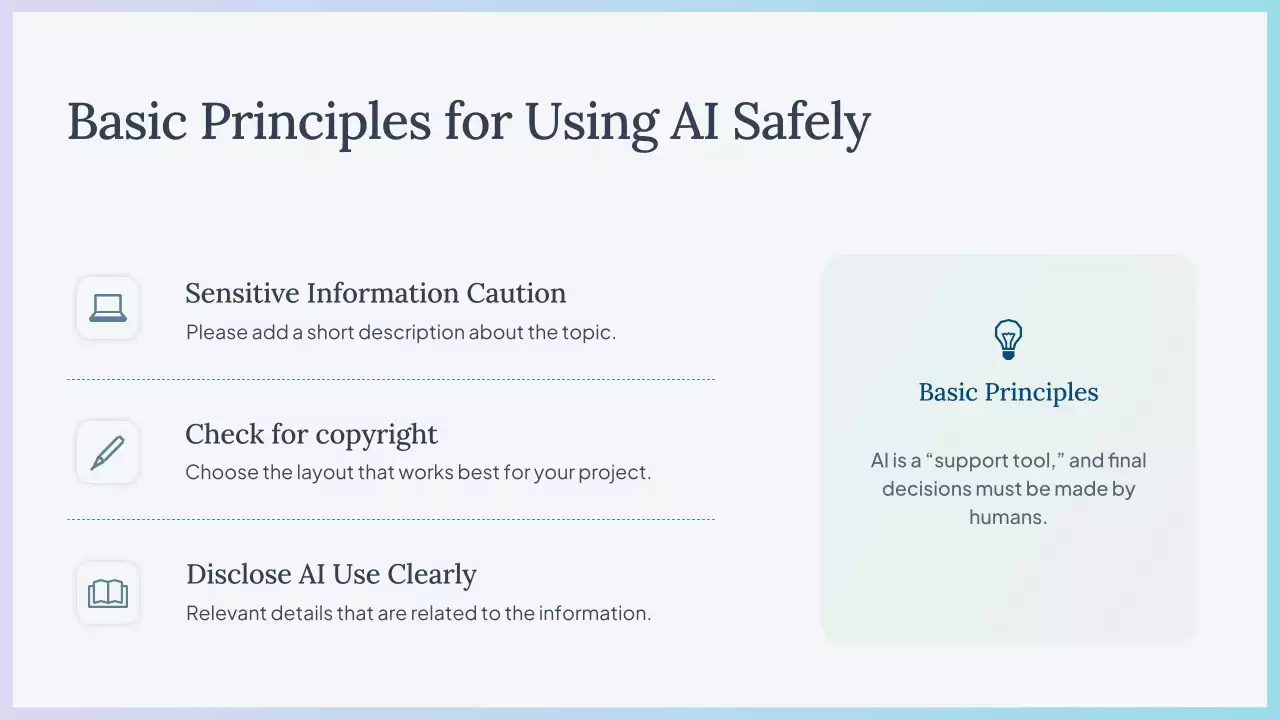 Presentasi Kursus AI Sederhana Biru