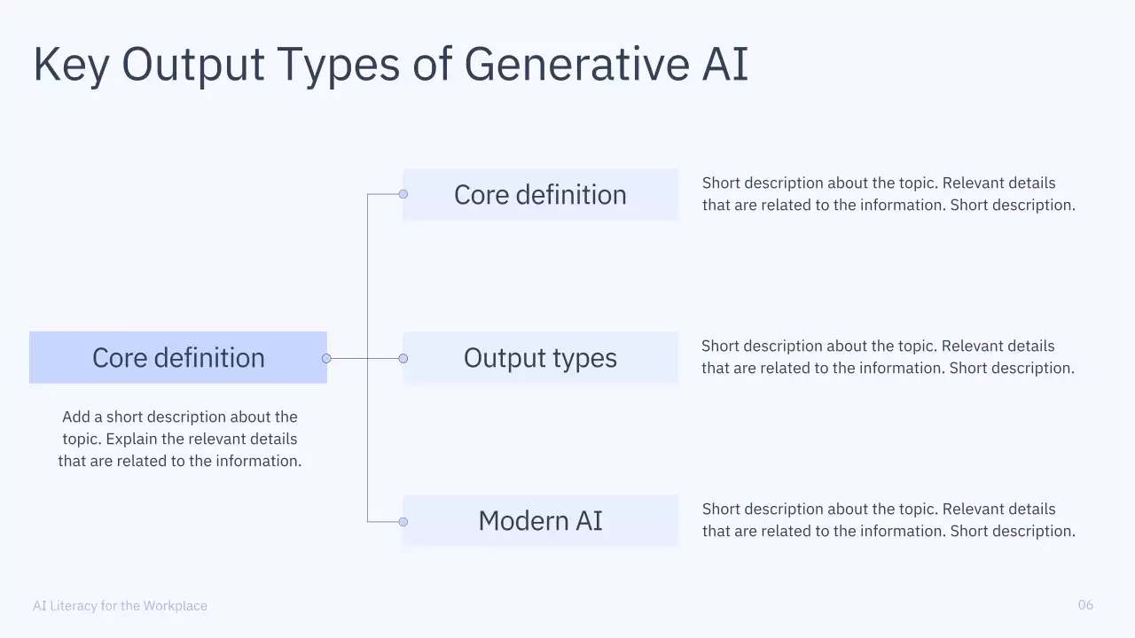 Presentasi Kursus AI Sederhana Berwarna Biru dan Abu-abu