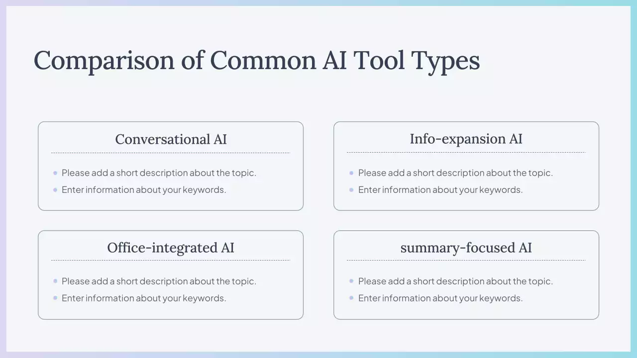 Presentasi Kursus AI Sederhana Biru