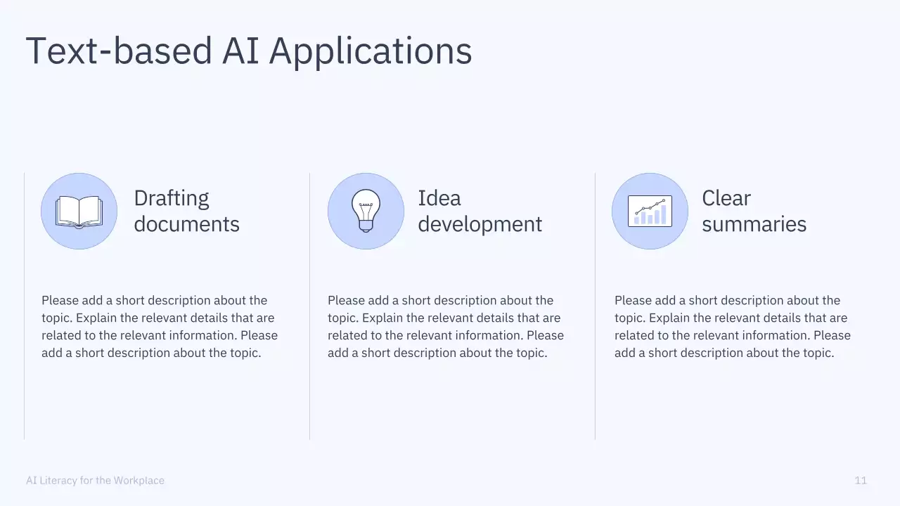 Presentasi Kursus AI Sederhana Berwarna Biru dan Abu-abu