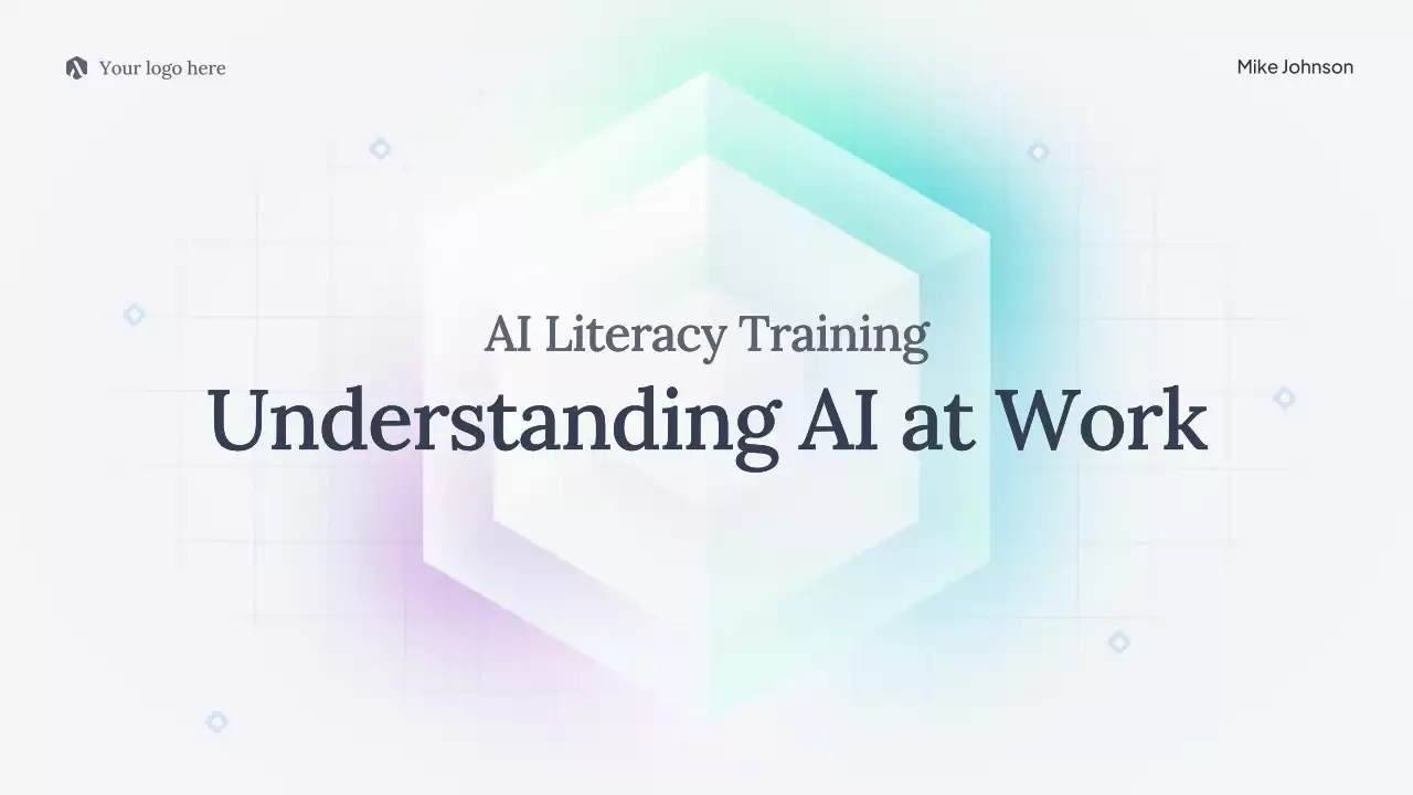 Presentasi Kursus AI Sederhana Biru