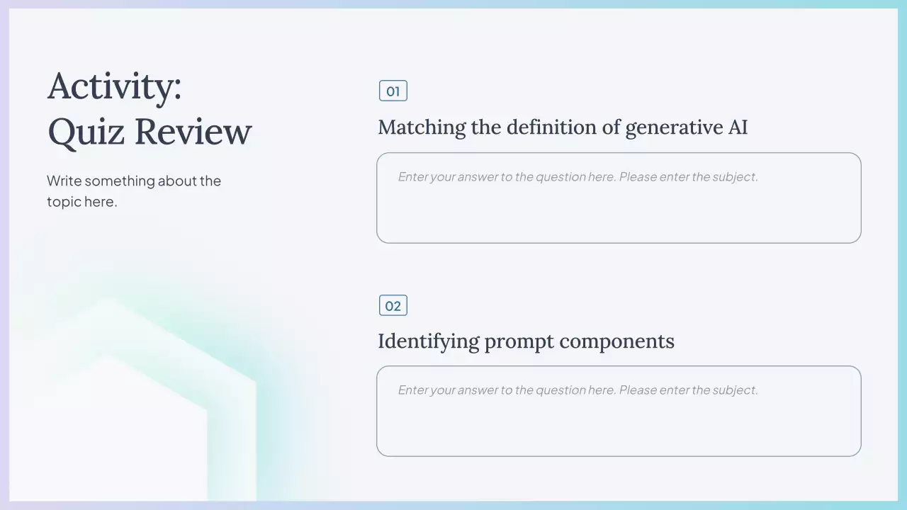 Presentasi Kursus AI Sederhana Biru