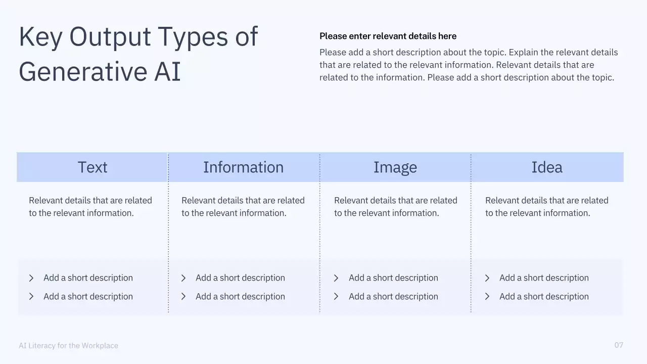 Presentasi Kursus AI Sederhana Berwarna Biru dan Abu-abu