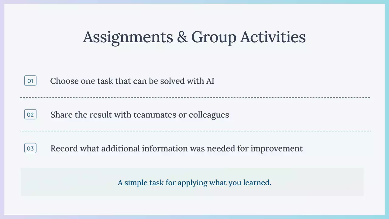 Presentasi Kursus AI Sederhana Biru