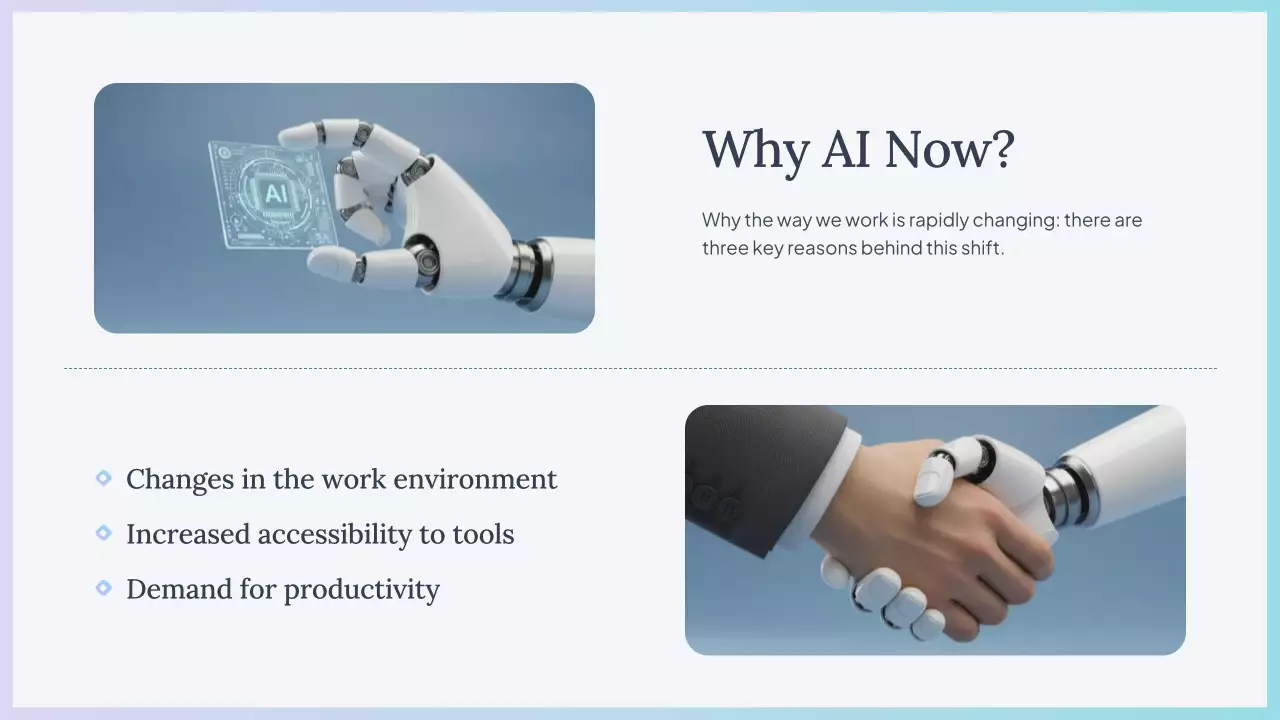 Presentasi Kursus AI Sederhana Biru