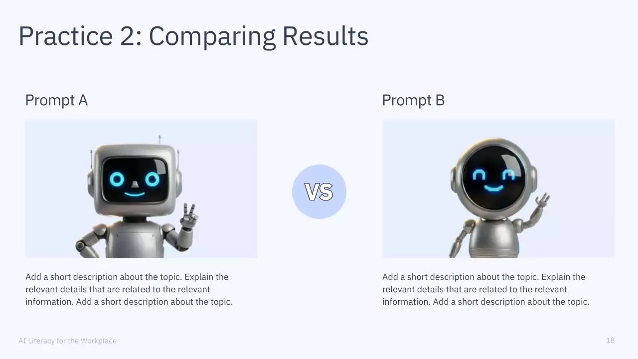 Presentasi Kursus AI Sederhana Berwarna Biru dan Abu-abu