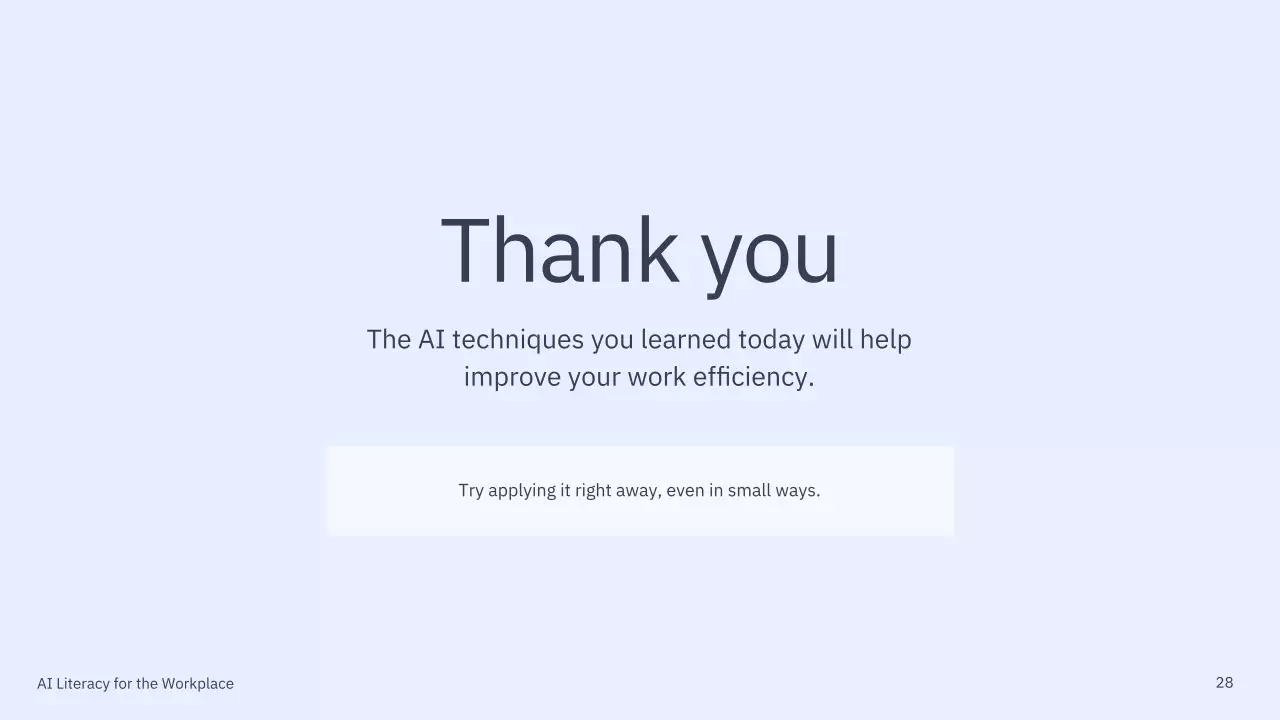 Presentasi Kursus AI Sederhana Berwarna Biru dan Abu-abu