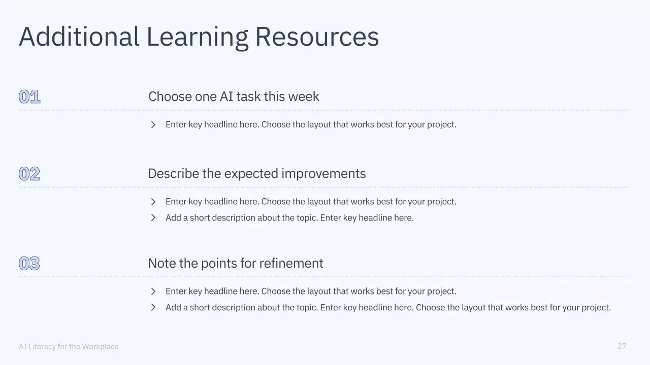 Presentasi Kursus AI Sederhana Berwarna Biru dan Abu-abu