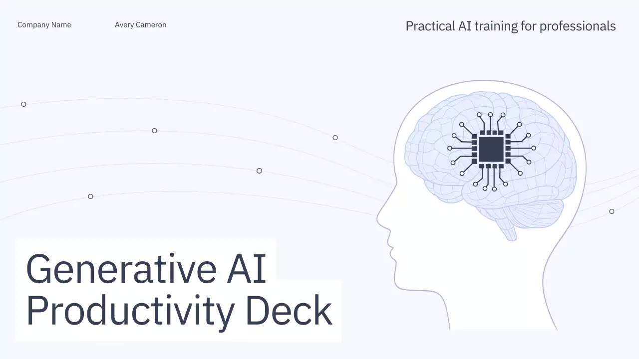 Presentasi Kursus AI Sederhana Berwarna Biru dan Abu-abu