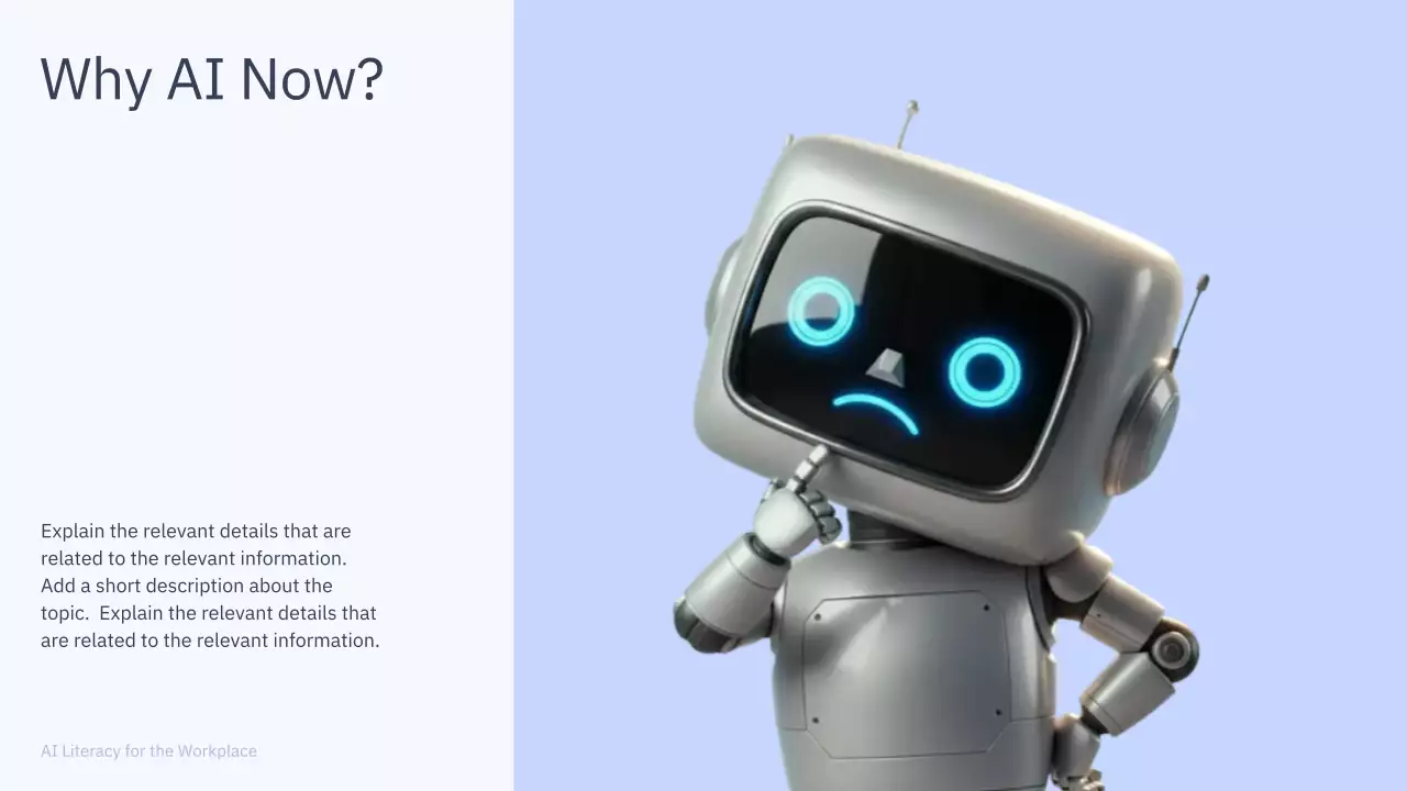 Presentasi Kursus AI Sederhana Berwarna Biru dan Abu-abu