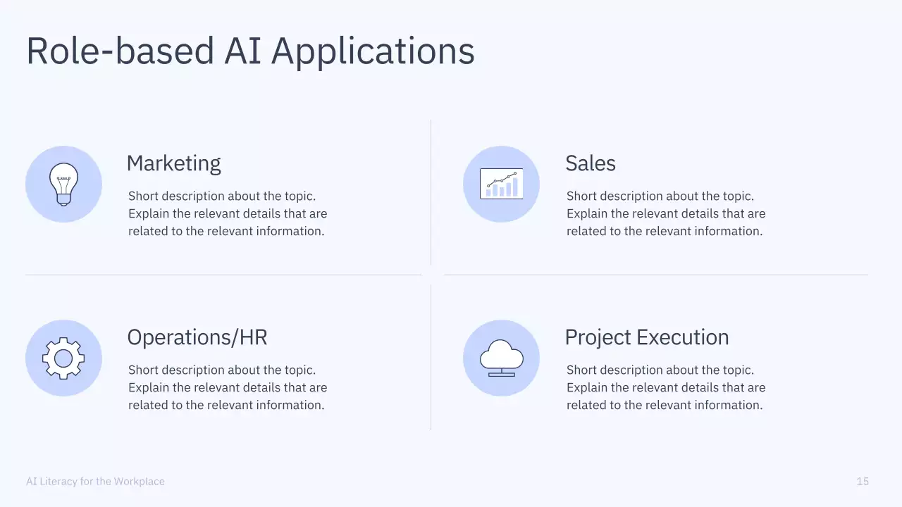 Presentasi Kursus AI Sederhana Berwarna Biru dan Abu-abu
