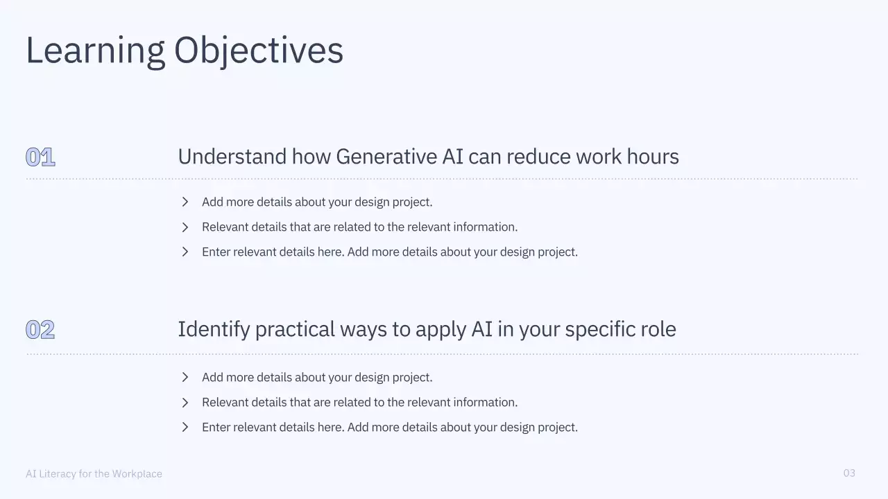 Presentasi Kursus AI Sederhana Berwarna Biru dan Abu-abu