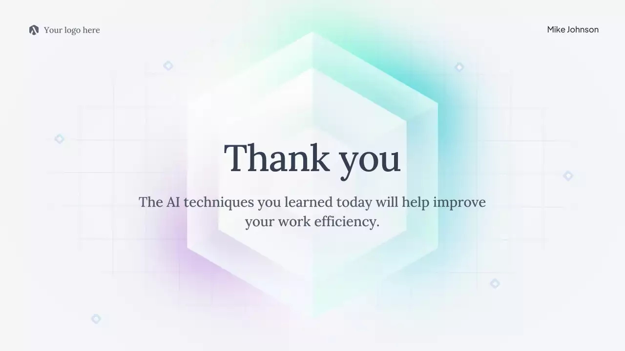 Presentasi Kursus AI Sederhana Biru