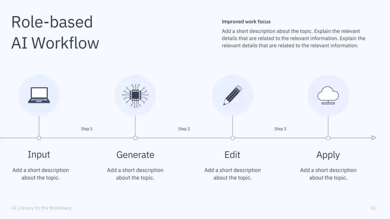 Presentasi Kursus AI Sederhana Berwarna Biru dan Abu-abu