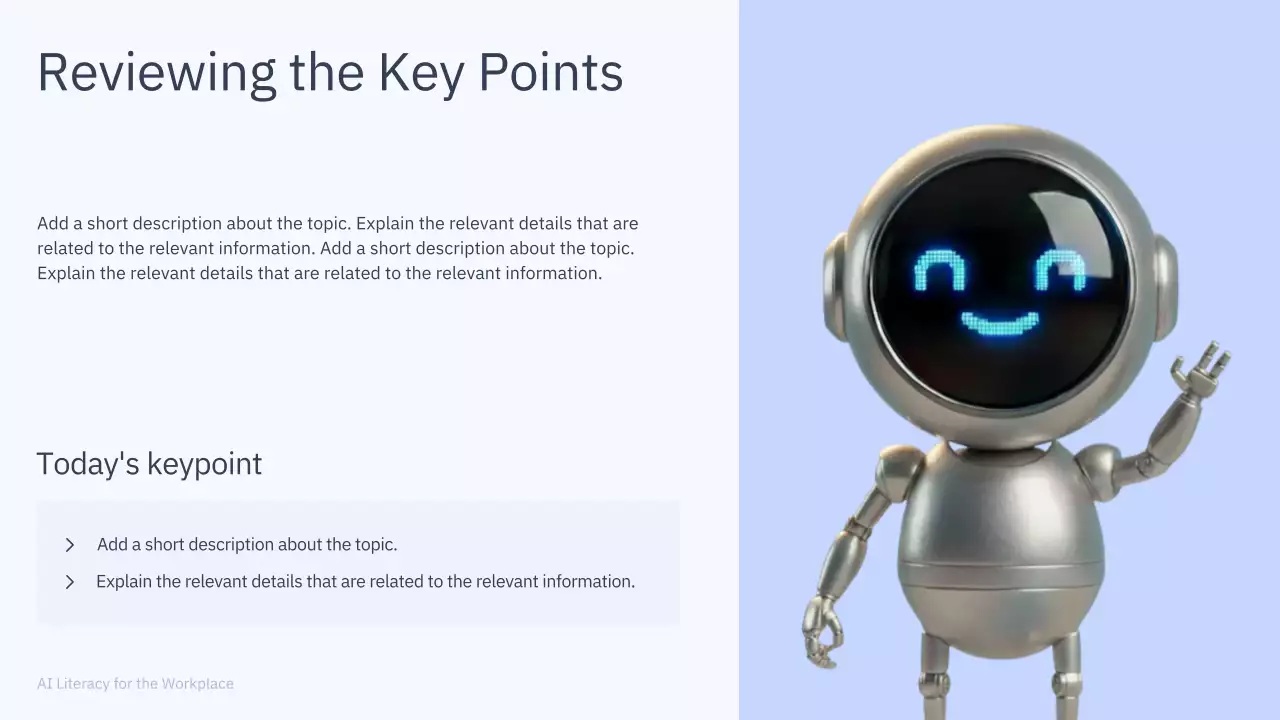 Presentasi Kursus AI Sederhana Berwarna Biru dan Abu-abu
