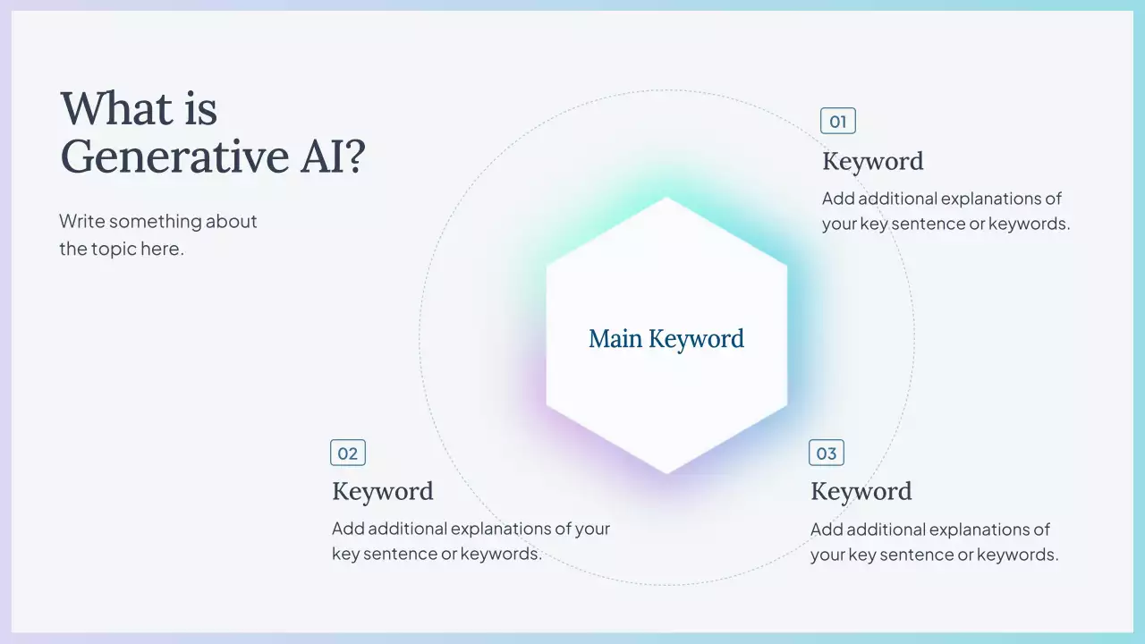 Presentasi Kursus AI Sederhana Biru