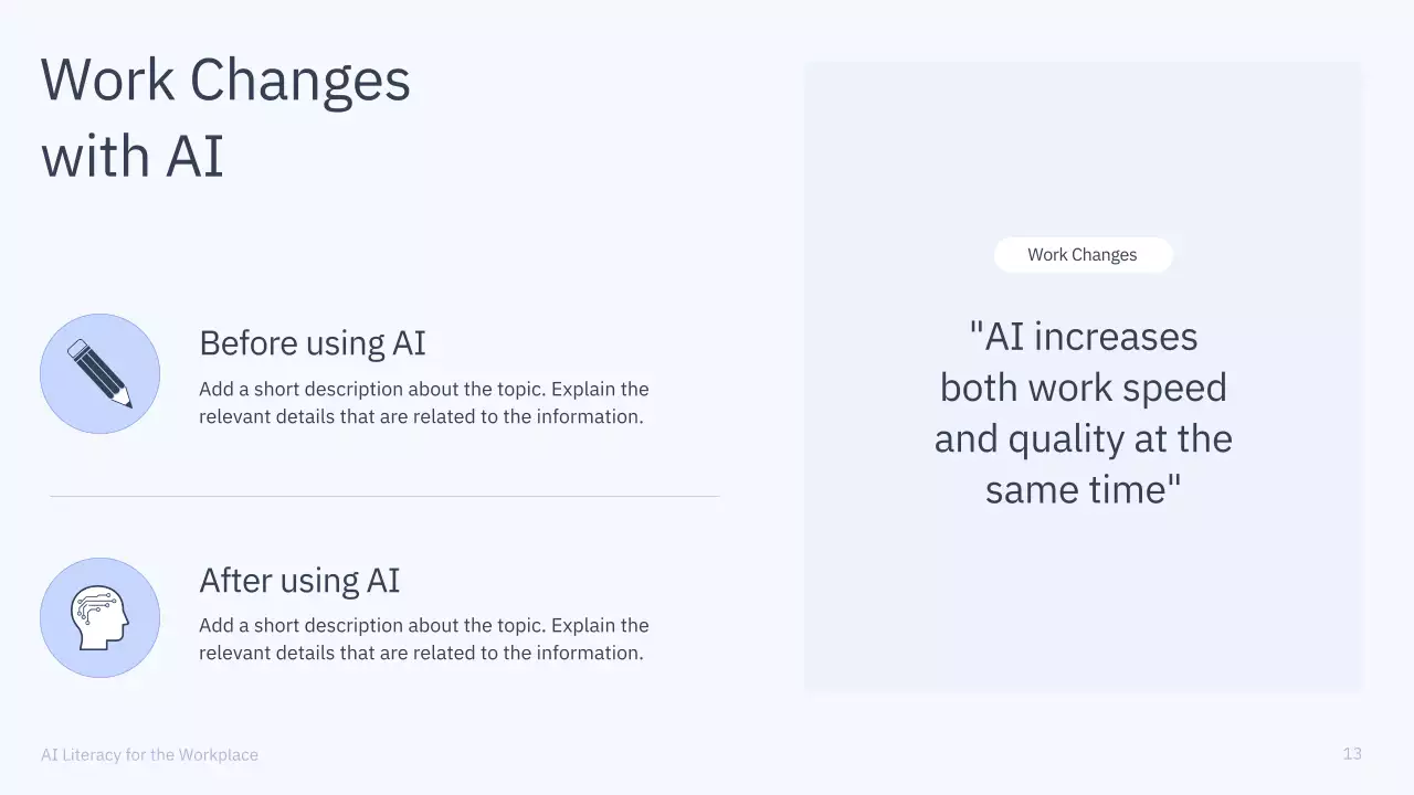 Presentasi Kursus AI Sederhana Berwarna Biru dan Abu-abu