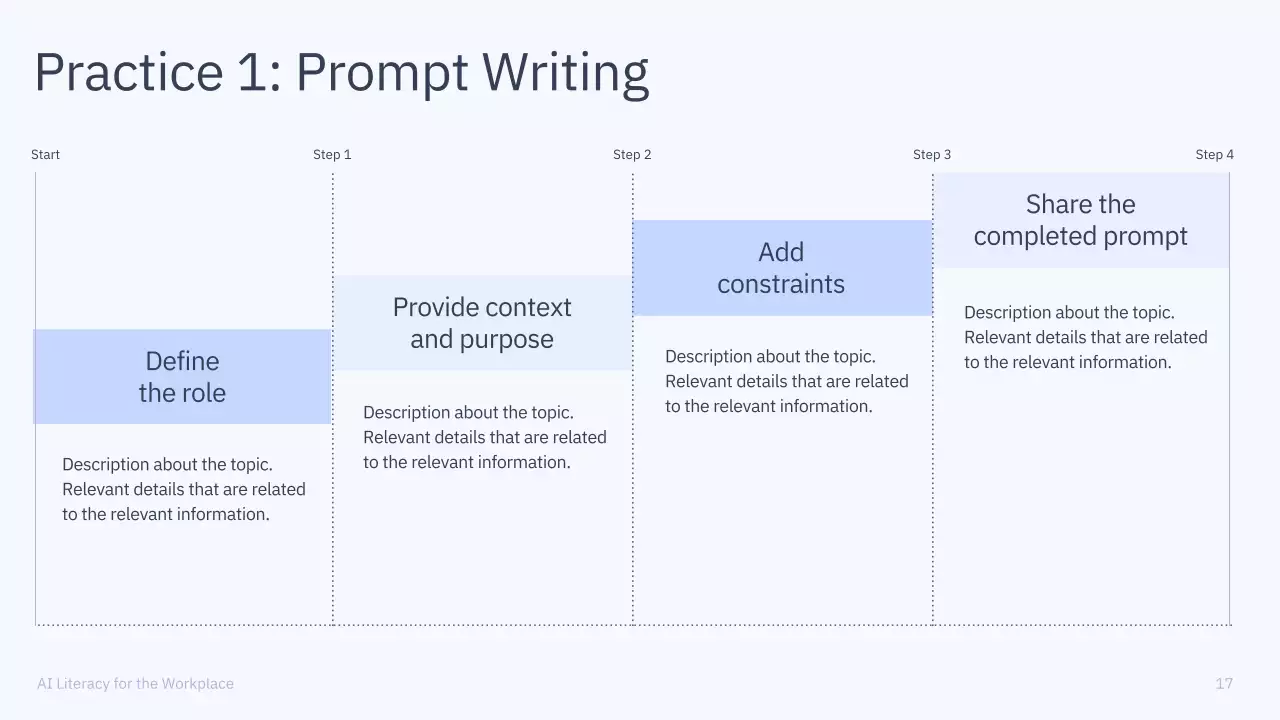 Presentasi Kursus AI Sederhana Berwarna Biru dan Abu-abu