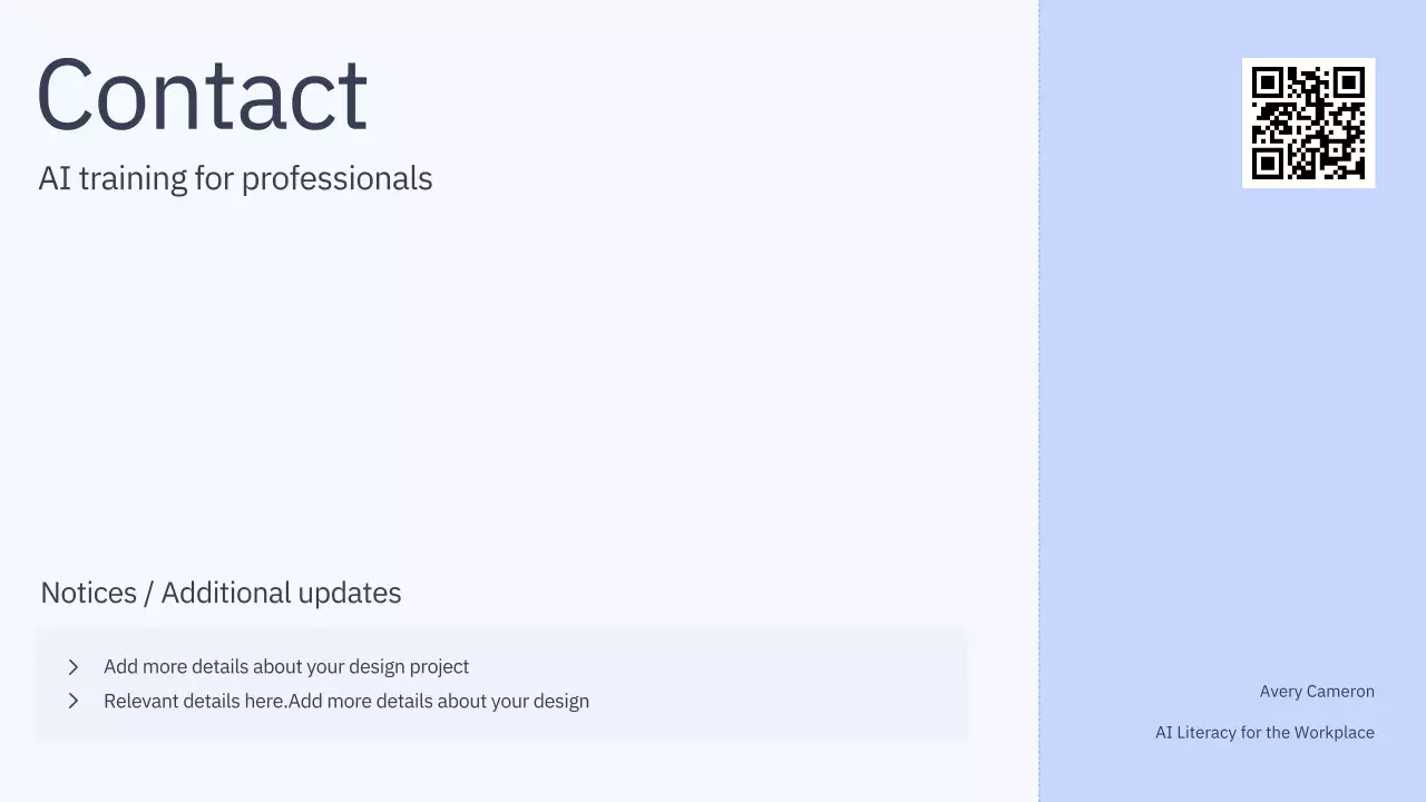 Presentasi Kursus AI Sederhana Berwarna Biru dan Abu-abu