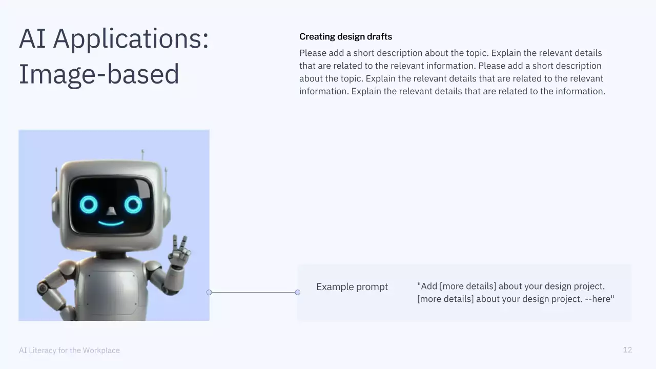 Presentasi Kursus AI Sederhana Berwarna Biru dan Abu-abu