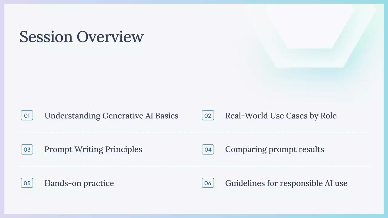 Presentasi Kursus AI Sederhana Biru