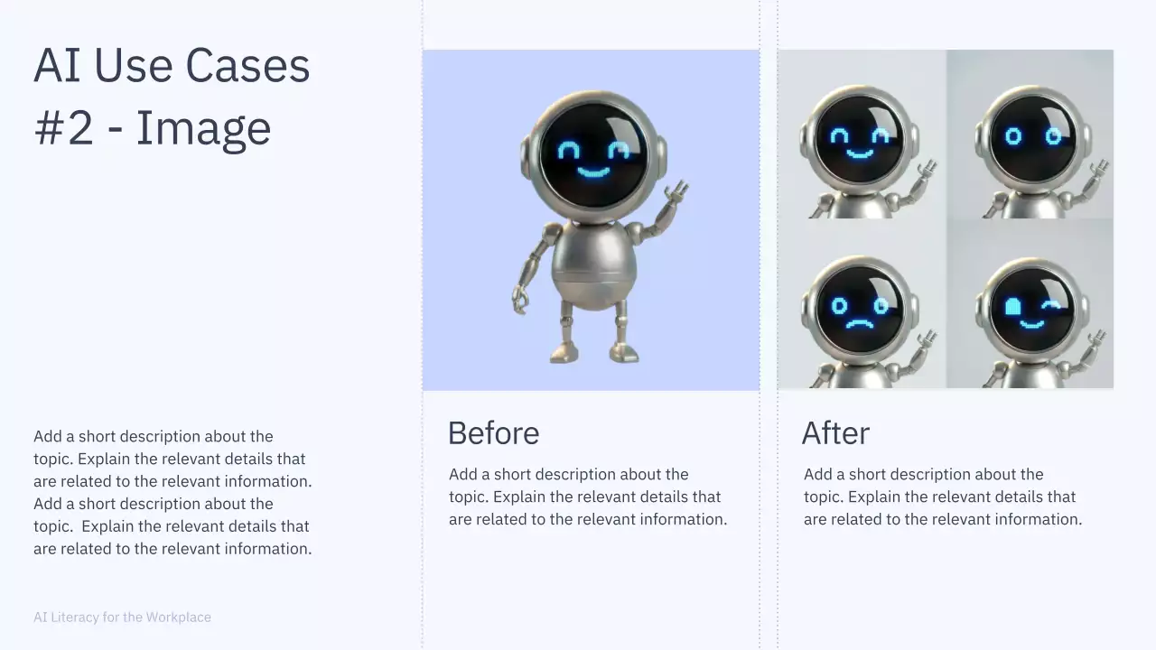 Presentasi Kursus AI Sederhana Berwarna Biru dan Abu-abu