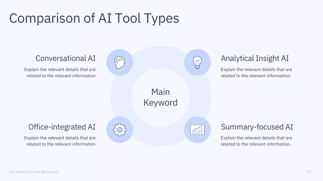 Presentasi Kursus AI Sederhana Berwarna Biru dan Abu-abu