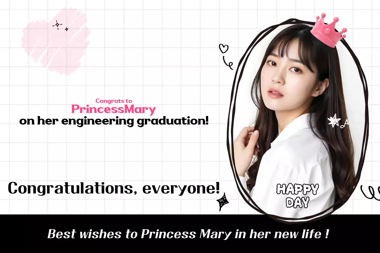 Sorak sorai kelulusan bayi berwarna merah muda