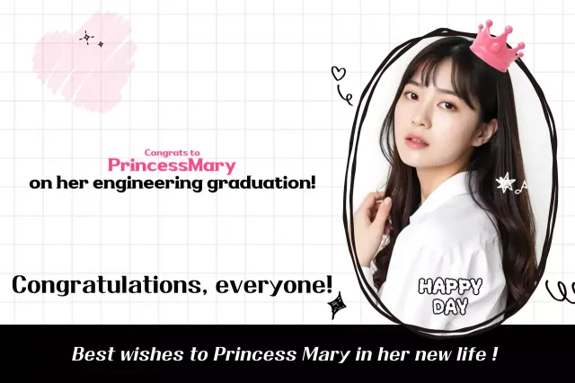 Sorak sorai kelulusan bayi berwarna merah muda