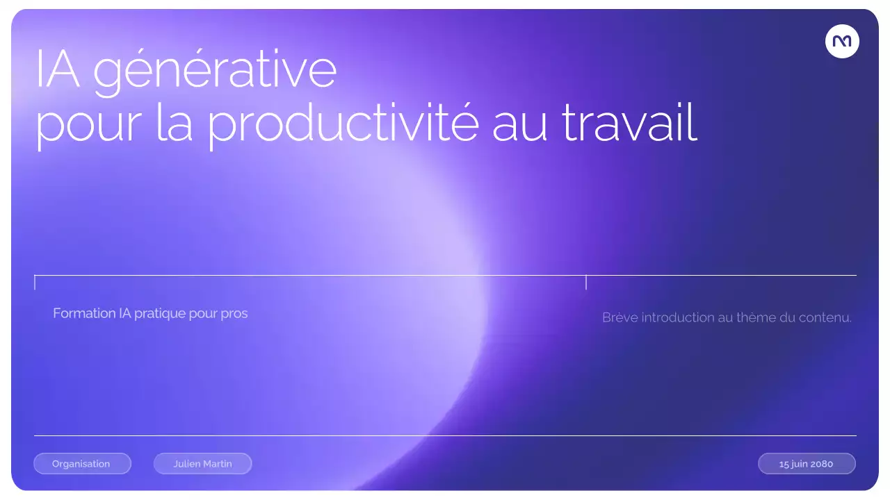Présentation du cours Purple Modern AI