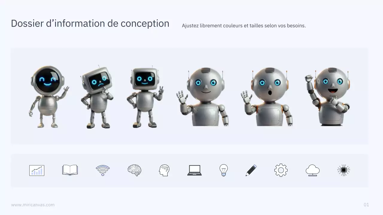 Présentation du cours d'IA simple en bleu et gris