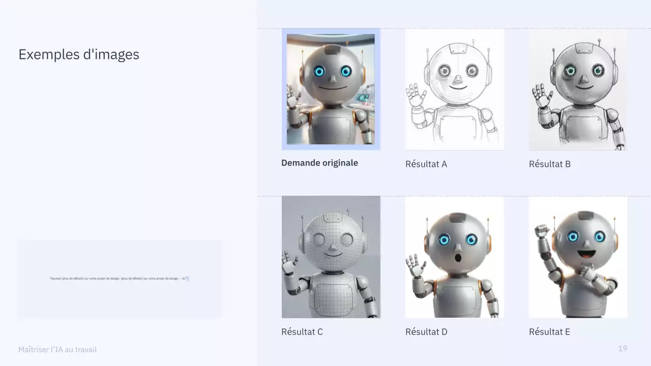 Présentation du cours d'IA simple en bleu et gris