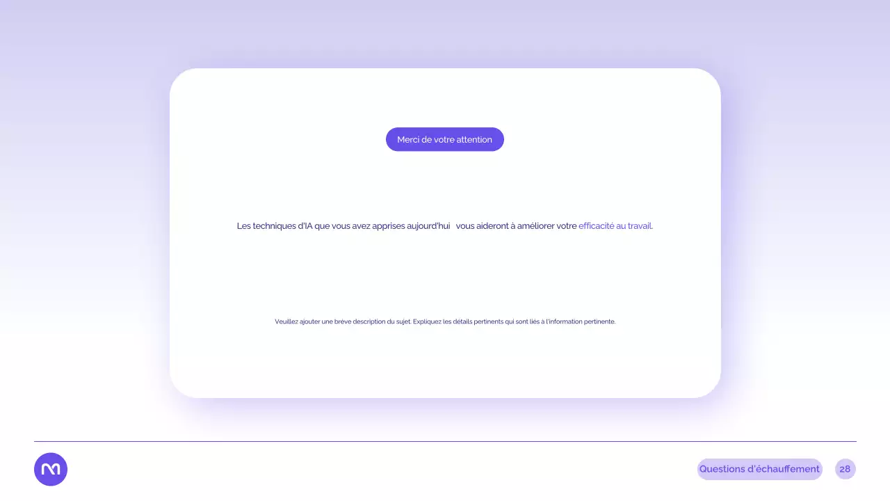 Présentation du cours Purple Modern AI