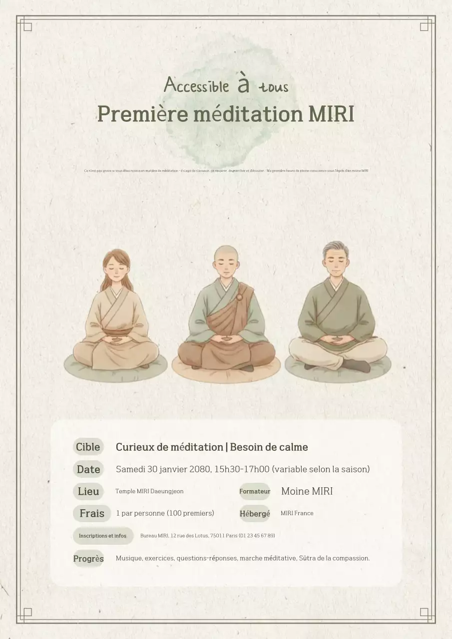 Guide de méditation Beige Clean
